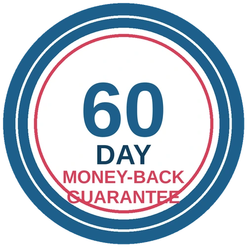 60-day money-back guarantee seal